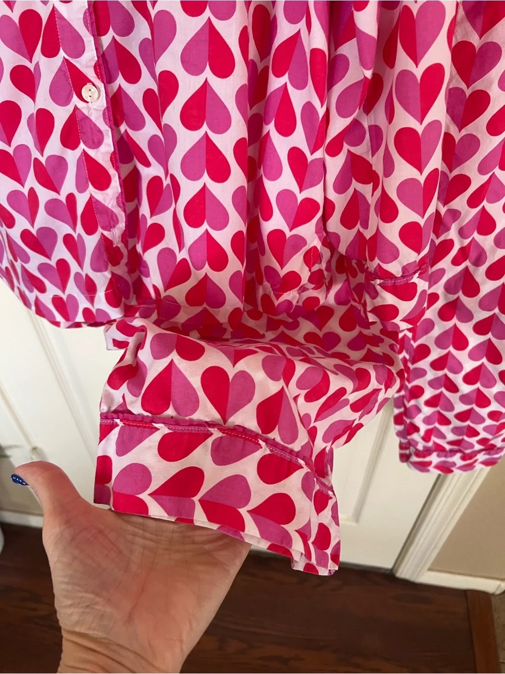 Victoria’s Secret Pajama Set L Heart Print Cotton Modal Pink